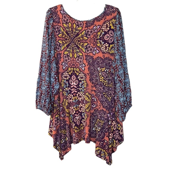 Anthropology Maeve Printed Top Sz 2X - Picture 2 of 6